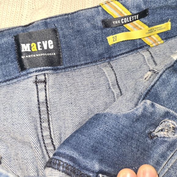 Maeve By Anthropologie The Colette Collection Wide Leg Jeans Size 27 - Picture 6 of 12